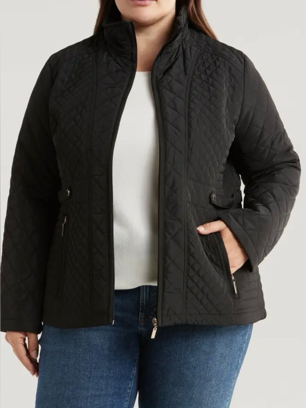 Gallery Women’s Water Resistant Quilted Jacket Size 2X Warm Coat Cozy Vacation
